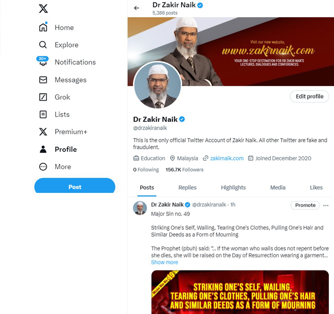 Dr Zakir Naik Twitter